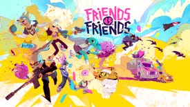 Colourful art showing a gang of anthropomorphic animals posing for a fight, in front of a logo for Friends Vs Friends